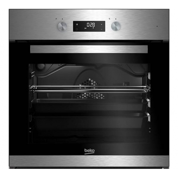 Beko BIM22302X Edelstahl Einbau-Backofen, Teleskopauszug, Reinigungsprogramm