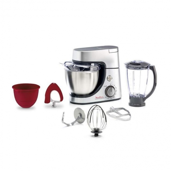 Moulinex Masterchef Gourmet, 4,6 l, Edelstahl, Tasten, Drehregler, Schlagen, Kneten, Mixen, 1,8 kg, 0,8 kg