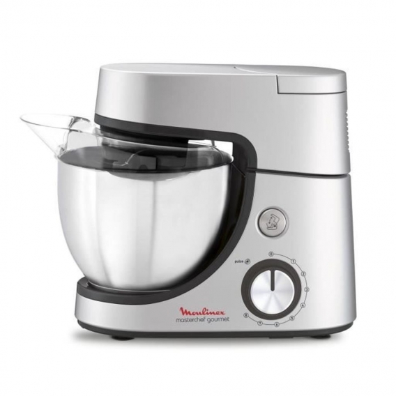 Moulinex Masterchef Gourmet, 4,6 l, Edelstahl, Tasten, Drehregler, Schlagen, Kneten, Mixen, 1,8 kg, 0,8 kg