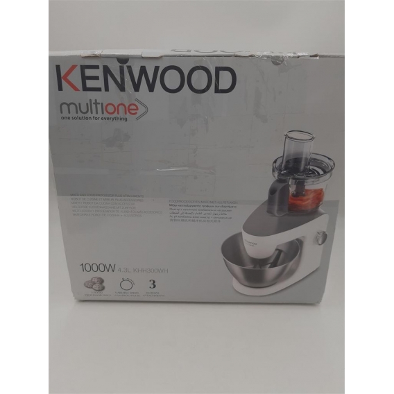 Kenwood KHH300WH Küchenmaschine, Kunststoffgehäuse, 1000 Watt, 4,3 l Behälter, Zitruspressenaufsatz, Geschwindigkeiten stufenlos