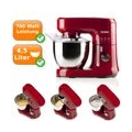 Domo DO9145KR - 4,5 l - Rot - Edelstahl - Drehregler - Edelstahl - PP - Edelstahl - Edelstahl