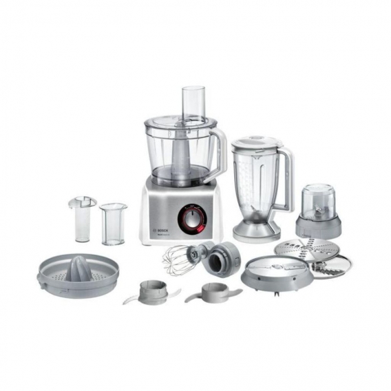 Bosch MC812M844/S844 Foodprozessor, 1250 Watt, 3,9 l Behälter, Standmixeraufsatz, Geschwindigkeiten stufenlos einstellbar, Unive