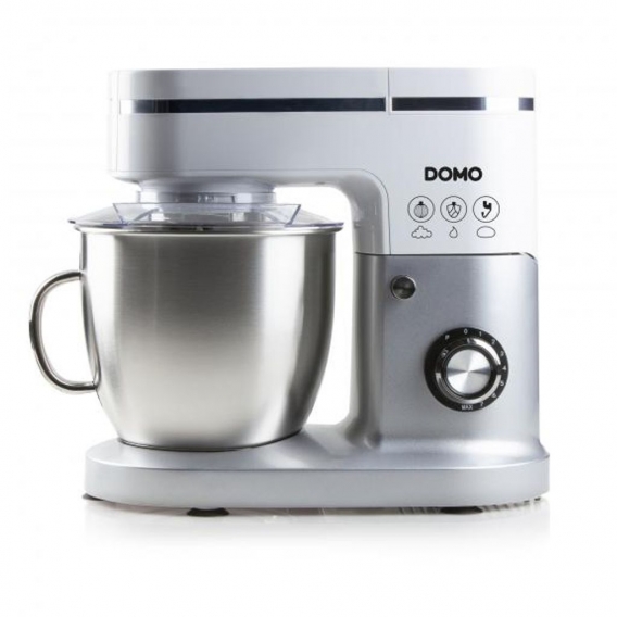 Domo DO9231KR - Küchenmaschine - 1200W - 6L - Inkl. Mixer - Weiß/Silber