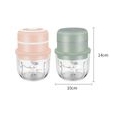 Mini Food Chopper Elektrischer Multifunktions Chopper für Babynahrung, 300 Ml Küchen Küchenmaschine Edelstahlklingen, USB Ladege