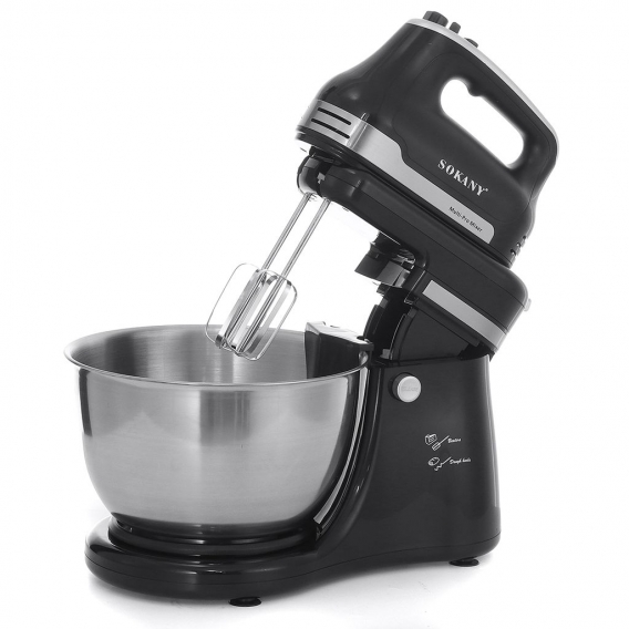 SOKANY Electric Food Stand Mixer 800W 5-Gang-Edelstahl 4.2L Rührschüssel