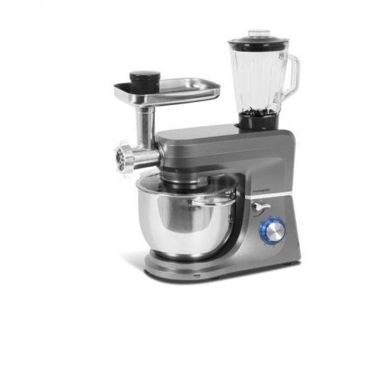 THOMSON - THFP9714G - Multifunktionale Konditoreimaschine - XXL Edelstahlschüssel 7 L - 1,5 L Mixer - 6 Geschwindigkeiten + Puls