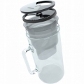 Glas Wasserfilter Wessper 2,5 L mit 4 Filterkartuschen, kompatibel mit Brita Maxtra Schwarz