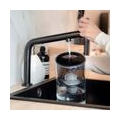 Glas Wasserfilter Wessper 2,5 L mit 4 Filterkartuschen, kompatibel mit Brita Maxtra Schwarz