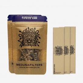 More about Medusafilters Simple Paket (100 Premium Aktivkohlefilter Ø 6mm + 96 Longpapers Unbleached)