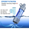 Outdoor Mini Wasser Filter Purifier Filtration System Notfall Kit Wasserfilterstroh für den Außenbereich Leichte und Tragbare