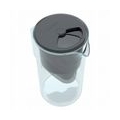 Wasser Filterkanne - Glas - Inklusive 1 Wasserfilter-Kartusche - Reduziert Kalk und Chlor - 2,7 Liter -Schwarz