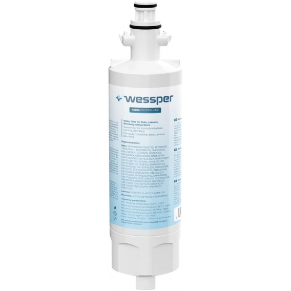 Wessper 3x 4874960100 Gefrier-Kühlschrank Wasserfilter Ersatz kompatibel mit Beko 4874960100 4394650100, 9256712, SBS4K； Blomber