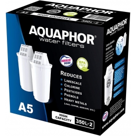 More about AQUAPHOR Filterkartusche A5 Pack 2 - gegen Kalk, Chlor, Schwermetalle & weitere Stoffe im Leitungswasser, passend für AQUAPHOR P