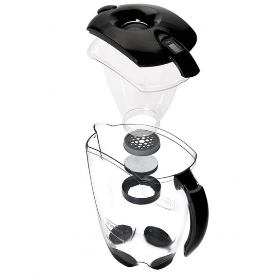 MAVEA Wasserfilter Pitcher 2,4 Liter inkl.1 x Filter MicroDisc Kunststoff  – weiß / schwarz