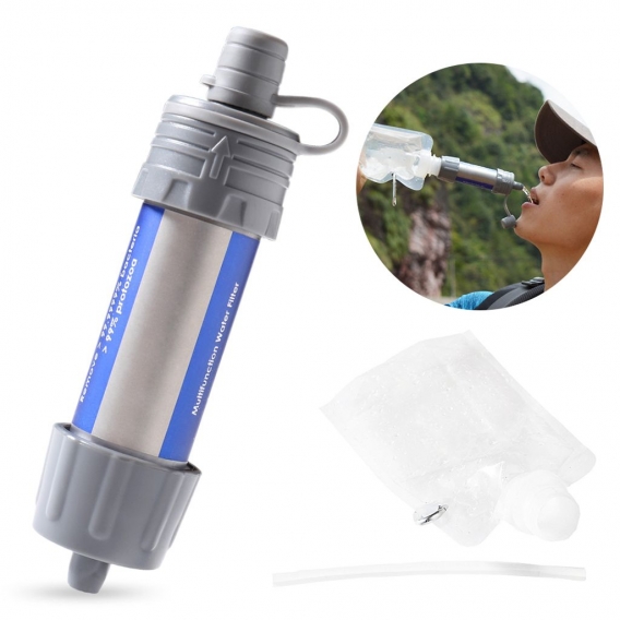 Outdoor-Wasserfilter Strohwasser-Filter-System Wasserfilter fuer Notfallvorsorge Camping Reisen Backpacking