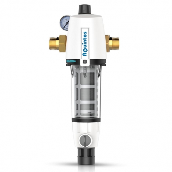 Aquintos Rückspülfilter mit Druckminderer und Manometer RDX 1 - 10 bar 1"Zoll - DN25 Hauswasserfilter Hauswasserstation