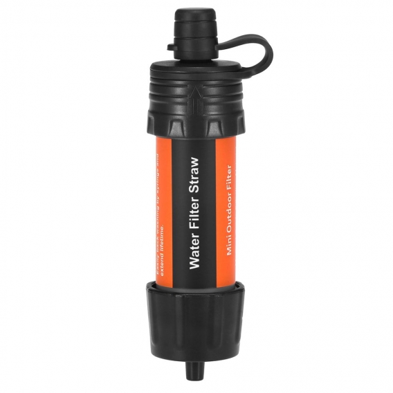 Wasserfilter fuer den Aussenwasserfilter Wasserreiniger fuer die Notfallvorsorge Camping Travelling Backpacking,Orange