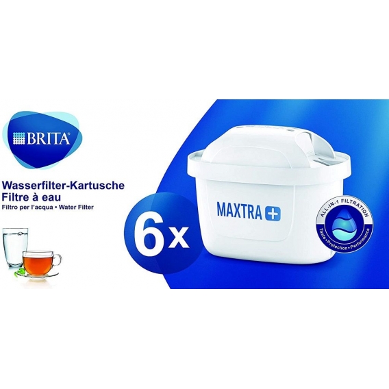 BRITA Wasserfilter-Kartusche MAXTRA+ 6er Pack – Kartuschen für alle BRITA Wasserfilter zur Reduzierung von Kalk, Chlor & geschma