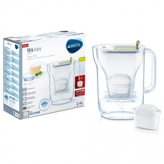 Brita 1025896, Pitcher-Wasserfilter, Grün, Transparent, 2,4 l, Kunststoff, Kunststoff, 3 Stück(e)