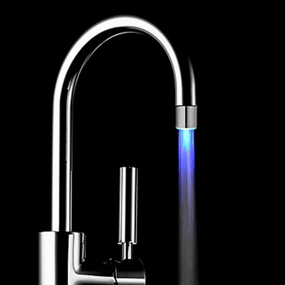 Chrombeschichteter Wasserhahn LED Bad Wasserhahn Küchenspüle Wasserhahn SDF-C6 7 Farben