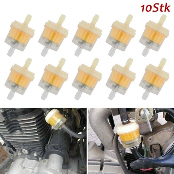 10x Benzinfilter Sprit Kraftstofffilter 6-7mm Auto PKW Motorrad Für Roller Quad