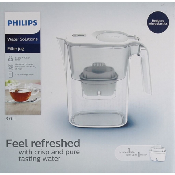 PHILIPS AQUA Wasserfilterkaraffe Mayflower 1,9 L, weiß