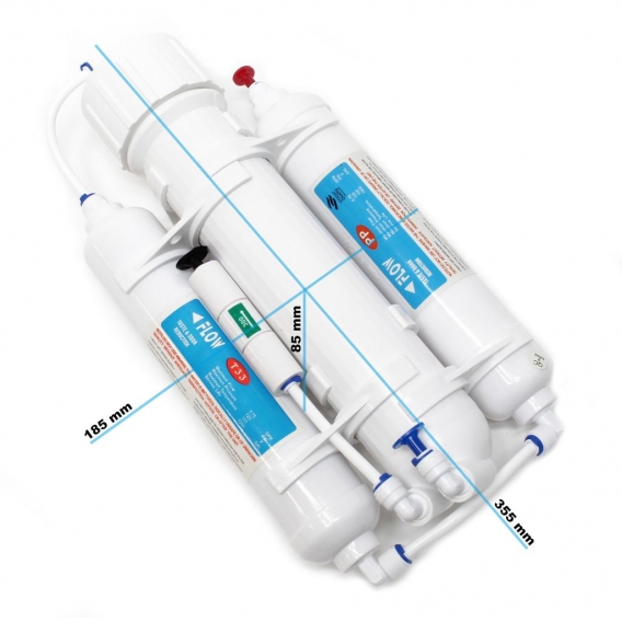 Naturewater 3 stufige Umkehrosmose RO 190 L/Tag 50GPD Osmose Entmineralisierung