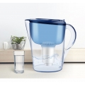 H-basics 3,5l Filter Wasserkaraffe  in Transparent  Trinkwasser-Filterkanne mit Ersatzfilter zum Filtern von Leitungswasser