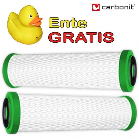 NFP Premium Carbonit Patrone 2er Set Wasserfilter Original + GRATIS Badeente