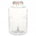 CLORIS - Möbel Wasserspender XXL mit Zapfhahn Transparent 8 L Glas - Beständig & Modernes Design,18,7 x 36 cm1parcel