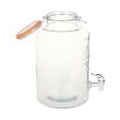 CLORIS - Möbel Wasserspender XXL mit Zapfhahn Transparent 8 L Glas - Beständig & Modernes Design,18,7 x 36 cm1parcel