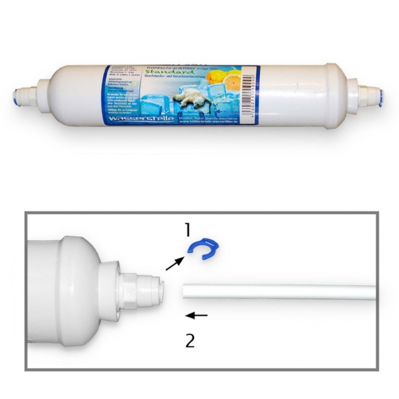 Kühlschrankfilter Wasserstelle STANDARD, f. SBS Kühlschrank (Karton)