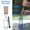 Wasserfilter für Camping Trekking Mini Tragbarer 2000L Strohhalm Entfernt 99.99% Bakterien & Protozoen Trinkwasserfilter 0,01 Mi