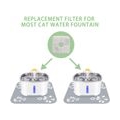 Katzenwasserbrunnenfilter, quadratische Ersatzfilter, 8 Kohlefilterpackung