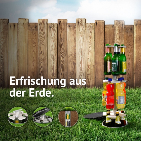 EASYmaxx Flaschenkühler Outdoor Flaschenkühler Bierkühler Getränkekühlschrank Garten 15 Flaschen Outdoor Erdloch Bierhöhle