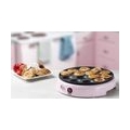 Bestron Poffertjes Maker im Retro Design, Mini Pfannkuchen Automat, mit Antihaftbeschichtung, Sweet Dreams, 800 W, Farbe: Rosa