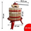 18 Liter Obstpresse, Saftpresse, Weinpresse, Maischepresse, Spindelpresse inkl. 2x Presstuch & 4 Presshölzer