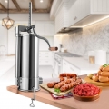 GOPLUS Edelstahl Wurstfüller Wurstfüllmaschine manuell Wurstmaschine Wurstpress Wurstspritze 6L