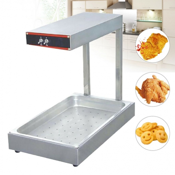 1000W Pommeswärmer  Pommes Frites Chips Warmer Station  Infrarot Speisenwärmer  Wärmelampen  Ölfilter Basket Arbeitsplatte für T