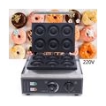 50-300℃ Mini Donut Maker 7.5cm Donutmaschine 6 Löcher Doppelseitige Waffelkrapfenmaschine 1550W 220V