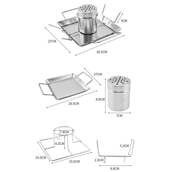 Bierdosen-Hähnchen-Bräter - Halter aus Edelstahl - Grillrost für den Grill, Ofen oder Räucherofen