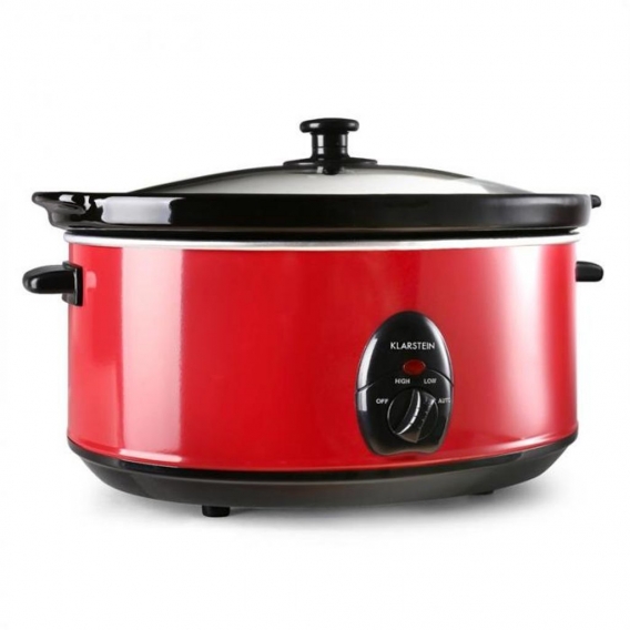 Klarstein Bristol 65 - Slow Cooker , Schongarer , Schmor-Kochtopf , 6,5 Liter , herausnehmbarer Innentopf aus Keramik , Edelstah