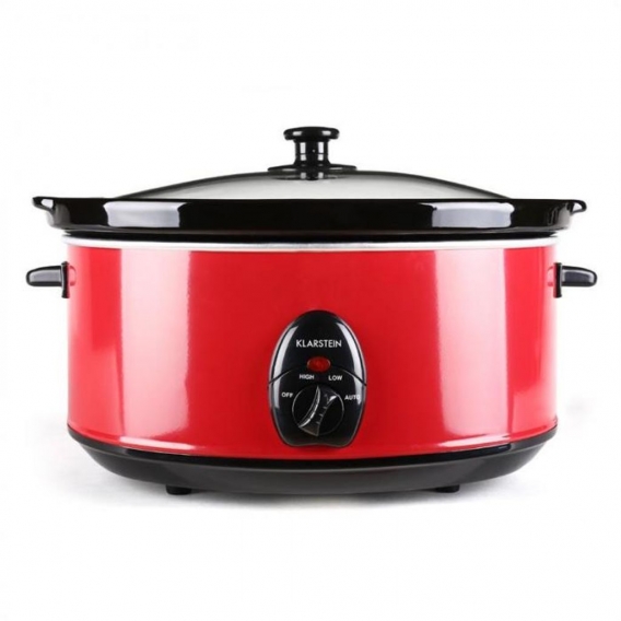 Klarstein Bristol 65 - Slow Cooker , Schongarer , Schmor-Kochtopf , 6,5 Liter , herausnehmbarer Innentopf aus Keramik , Edelstah