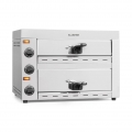 Klarstein Vesuvio II Pro Pizzaofen Gastro  ,  2260 Watt  ,  2 Kammern  ,  360 x 330 mm Backfläche  ,  Temperatur bis zu 300 °C  