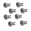 8x Korbrolle 25mmØ für Zoppas LDW60 LDW60X LVI112X LVI121N LVI121W LVI121X LVI311N LVI311W LVI311X LVI578N LVI578W LVI578X LVI57