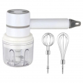 Kabelloser Knoblauchstampfer Cappuccino Rührer Küche Schneebesen Werkzeug 30W mit 250ml Lebensmittelmühle Mini Schneebesen Mixer