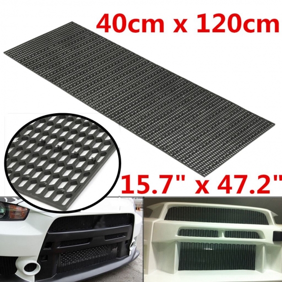 Universal Black Shockproof Front Honeycomb ABS Kunststoff Entlüftung Auto Tuning Racing Grille Mesh 40x120cm