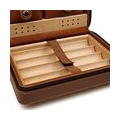 Klassisches Leder-Reiseetui für 4 Zigarren, Humidor mit Messer und Feuerzeug (Braun)