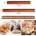 AcserGery Nudelholz,Teigroller aus Sapele Holz für Nudelteig,Fondant,Pizza,Keks und Mürbeteig Das perfekteBackzubehör für Bäcker