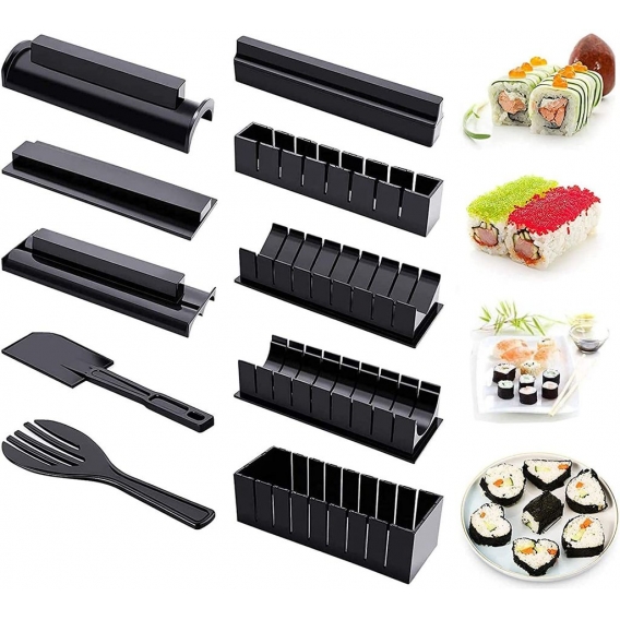 AcserGery Sushi-Set-Maker, 10-teiliges komplettes Sushi-Making-Kit, Sushi-Maker-Kit, DIY-Sushi-Set, Sushi-Werkzeug-Set, Premium-